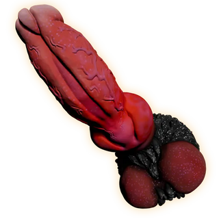 Love Smiths fantasy dildo collection collage featuring handcrafted silicone adult toys inspired by mythological creatures in vibrant colours and artistic designs.