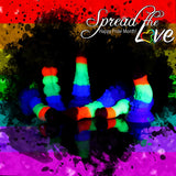 Rainbow layered silicone dildos that glow under UV black light