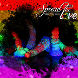 UV-reactive Volcano Pride dildos glowing under black light