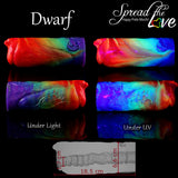 Dwarf Volcano Pride silicone masturbator with colourful UV-reactive design