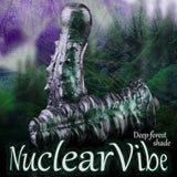 Texturerad NuclearVibe vibrator hylsa handgjord från kroppssäkert platinasilikon