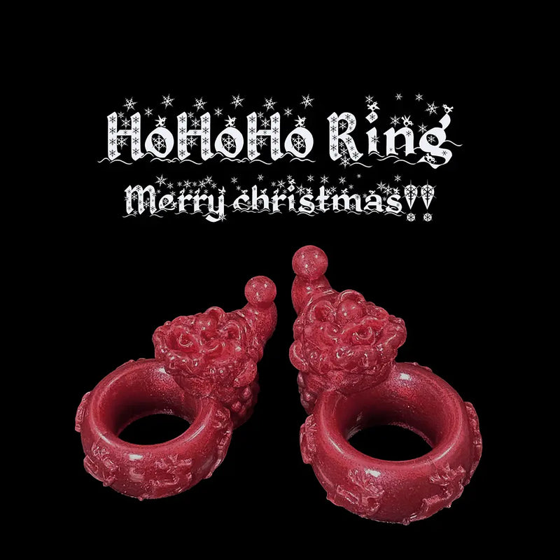 HoHoHo firm platinum silicone C-ring in Metallic Cerise by Love Smiths