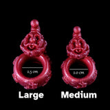 Red metallic silicone C-ring with festive HoHoHo fantasy design