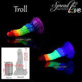 Troll Mammoth rainbow silicone fantasy toy with medium firmness