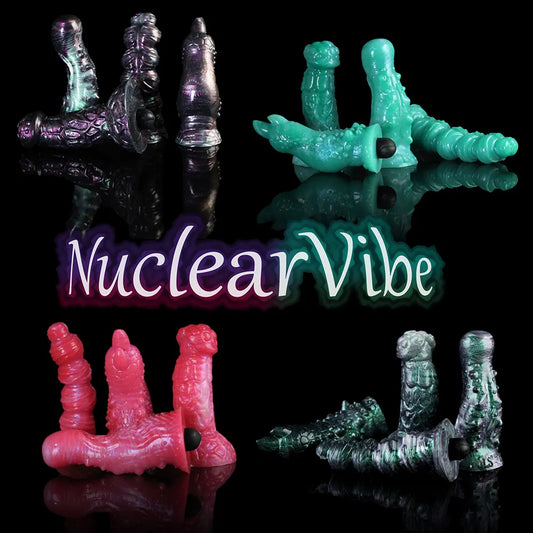 NuclearVibe vibrator sleeve designed for the Love Smiths compact rechargeable vibrator