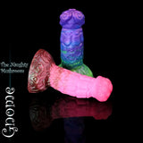 Gnome fantasy mushroom dildo creature artwork with steampunk gnome character, inspired by the Love Smiths silicone sex toy