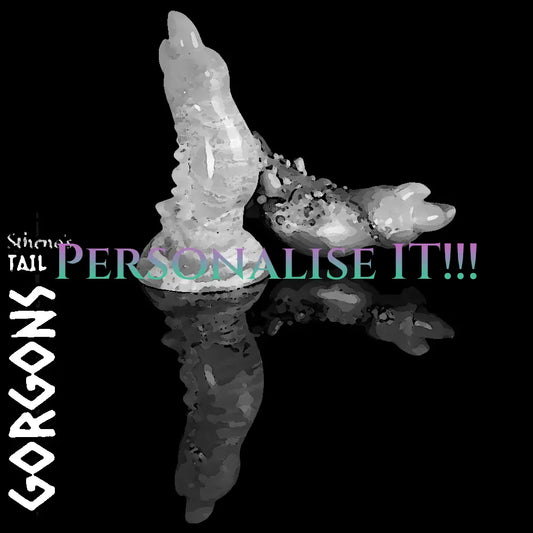 Personalise Gorgons Stheno’s Tail fantasy silicone dildo with a custom colour design