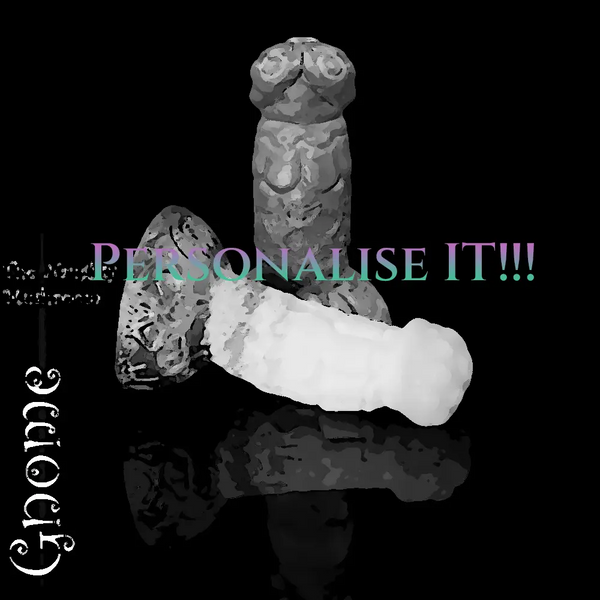 Personalise the Gnome mushroom fantasy dildo with custom silicone colours and made-to-order design