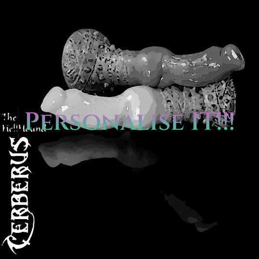 Personalise the Cerberus HellHound fantasy silicone dildo with custom colours and made-to-order monster toy design