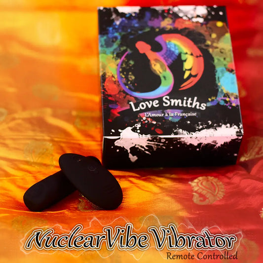 NuclearVibe compact USB rechargeable vibrator with remote control by Love Smiths