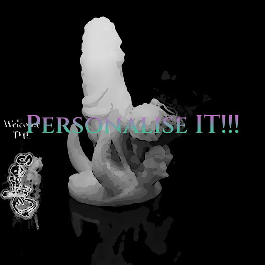 Personalise the Chaos fantasy silicone dildo with custom colours and made-to-order silicone design