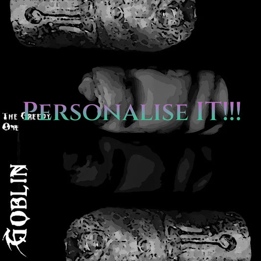 Personalised Goblin silicone masturbator colour preview showing the fantasy creature design, textured entrance and custom colour options