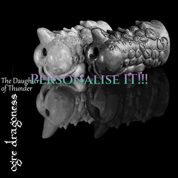 Personalizza il masturbatore fantasy Ogre Dragoness a doppio foro con colori silicone custom e design realizzato su ordinazione