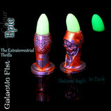 Galactic Fist alien fantasy silicone dildo in Epic red, purple and glow-in-the-dark green colour