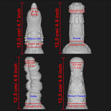 Compact vibrator with removable NuclearVibe fantasy silicone sleeve attached