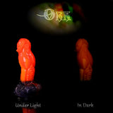 Ork Halloween silicone dildo handmade in seasonal orange and black colours