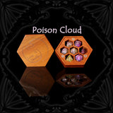 Poison Cloud grön acrylic tärningar set för rogues alchemists och tabletop RPG players
