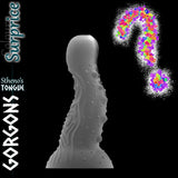 Gorgon’s Stheno’s Tongue surprise colour edition fantasy dildo with mystery colour palette.