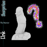 Uncoloured fantasy ork dildo model with question mark graphic indicating surprise or mystery colour option.