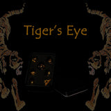 Tiger Eye gemstone dice set for D&D tabletop roleplaying games