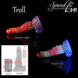 Troll Mammoth Volcano Pride dildo handmade from medium-firm silicone