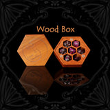Färgglad 7-produkt acrylic RPG-tärningar set med D20 D12 D10 D8 D6 D4 och percentile tärningar